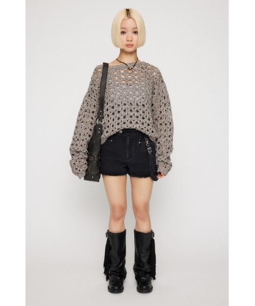 ニット セーター LOOSE NECK LOW GAUGE ニット レディース ONCILY × WISH FOR EVER 】 COLLAB DESIGN LOW-GAUGE KNIT