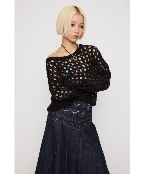 ニット セーター LOOSE NECK LOW GAUGE ニット レディース LOOSE NECK LOW GAUGE ニット（ニット/セーター）｜LAGUA GEM