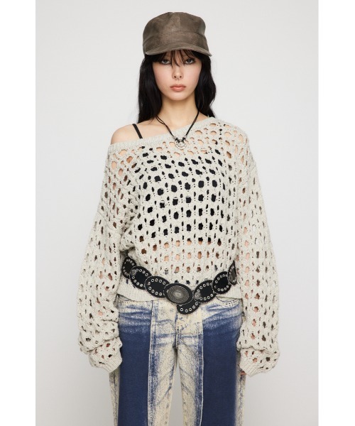 LOOSE NECK LOW GAUGE ニット（ニット/セーター）｜LAGUA GEM