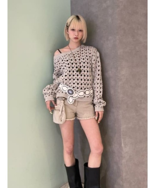 ニット セーター LOOSE NECK LOW GAUGE ニット レディース LOOSE NECK LOW GAUGE ニット（ニット/セーター）｜LAGUA GEM