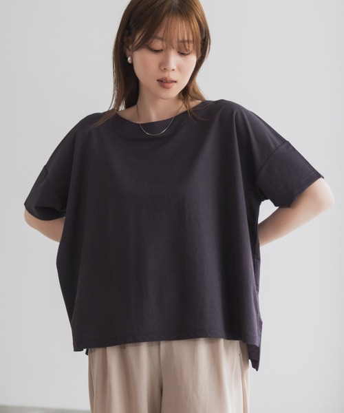 NAVY(ネイビー)の「nAvy SARARI レギュラーTシャツ(Tシャツ/カットソー・レディース・ライトオリーブ/ラベンダー/モカ/チャコールグレー・M/L)」の18枚目の写真