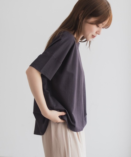NAVY(ネイビー)の「nAvy SARARI レギュラーTシャツ(Tシャツ/カットソー・レディース・ライトオリーブ/ラベンダー/モカ/チャコールグレー・M/L)」の19枚目の写真
