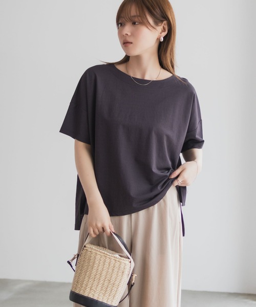NAVY(ネイビー)の「nAvy SARARI レギュラーTシャツ(Tシャツ/カットソー・レディース・ライトオリーブ/ラベンダー/モカ/チャコールグレー・M/L)」の21枚目の写真