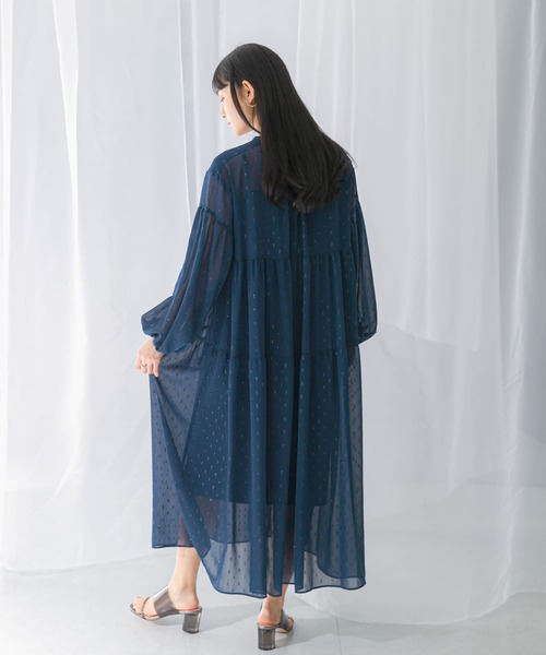 セール】カットジャガードティアードワンピース（ワンピース