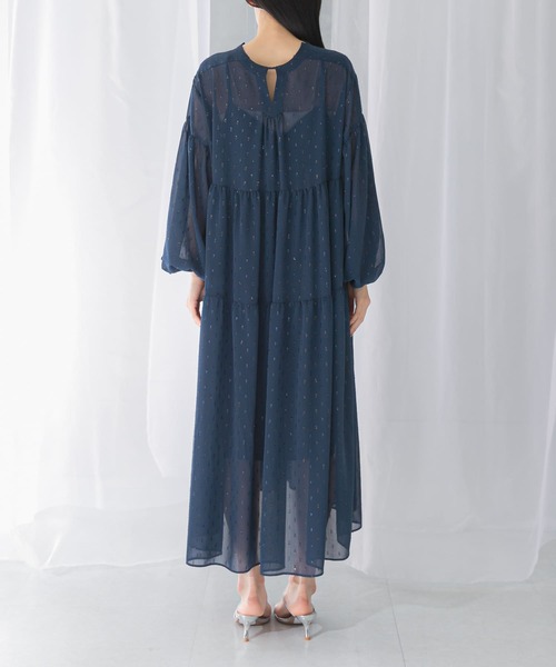 URBAN RESEARCH ROSSO WOMEN（アーバンリサーチ　ロッソ）の「カットジャガードティアードワンピース（ワンピース・レディース・ブルー/ブラック・FREE）」の21枚目の写真