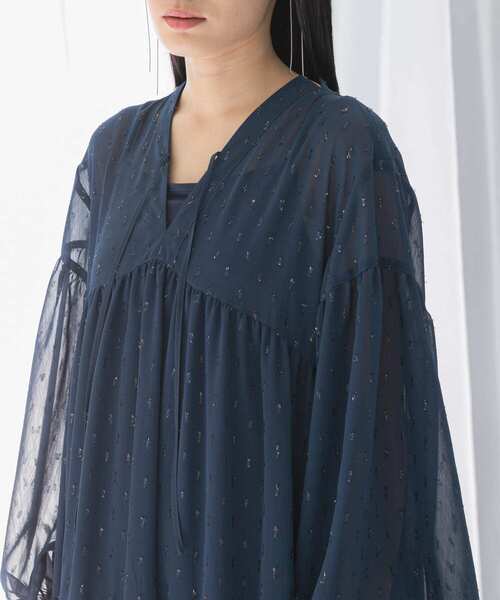 URBAN RESEARCH ROSSO WOMEN（アーバンリサーチ　ロッソ）の「カットジャガードティアードワンピース（ワンピース・レディース・ブルー/ブラック・FREE）」の22枚目の写真