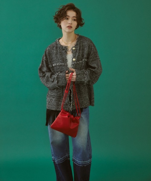 MIRROR STOKE（ミラーストーク）の「【ZOZO限定／追加】STRAP BAG/ストラップバッグ（ショルダーバッグ・レディース・レッド/ブラック・FREE）」の12枚目の写真