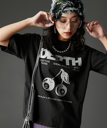 GEVS. | 綿100％ピグメント染チェリープリントTシャツ＜大きいサイズ有＞GEVS.(Tシャツ/カットソー)