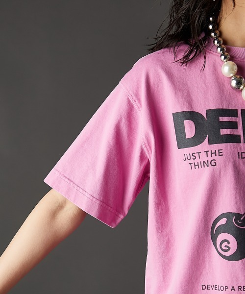 GEVS.（ジェイヴィス）の「綿100％ピグメント染チェリープリントTシャツ＜大きいサイズ有＞GEVS.（Tシャツ/カットソー・レディース・ピンク/ブラック/オフホワイト・M/L/LL/3L/4L/5L）」の15枚目の写真