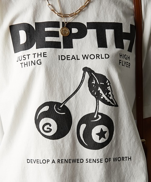 GEVS.（ジェイヴィス）の「綿100％ピグメント染チェリープリントTシャツ＜大きいサイズ有＞GEVS.（Tシャツ/カットソー・レディース・ピンク/ブラック/オフホワイト・M/L/LL/3L/4L/5L）」の19枚目の写真