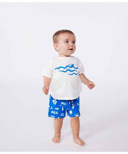 PETIT BATEAU（プチバトー）の「半袖Ｔシャツ（Tシャツ/カットソー・キッズ・オフホワイト/レッド/ホワイト系その他/イエロー/ブルー/ライトピンク/ホワイト×ブルー/ライトブルー・12MONTH/18MONTH/24MONTH/36MONTH）」の3枚目の写真
