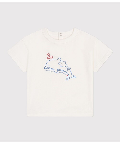 PETIT BATEAU（プチバトー）の「半袖Ｔシャツ（Tシャツ/カットソー・キッズ・オフホワイト/レッド/ホワイト系その他/イエロー/ブルー/ライトピンク/ホワイト×ブルー/ライトブルー・12MONTH/18MONTH/24MONTH/36MONTH）」の2枚目の写真