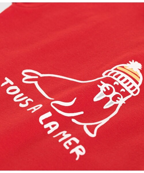 PETIT BATEAU（プチバトー）の「半袖Ｔシャツ（Tシャツ/カットソー・キッズ・オフホワイト/レッド/ホワイト系その他/イエロー/ブルー/ライトピンク/ホワイト×ブルー/ライトブルー・12MONTH/18MONTH/24MONTH/36MONTH）」の10枚目の写真