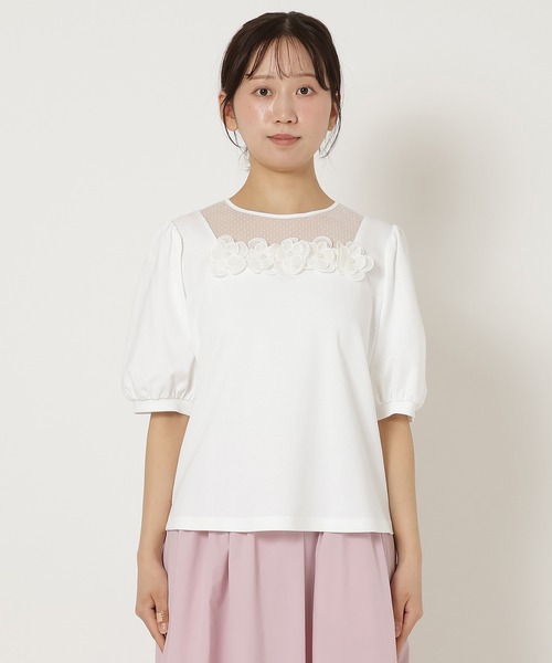 セール】ドットチュールカットソー（Tシャツ/カットソー）｜Rose