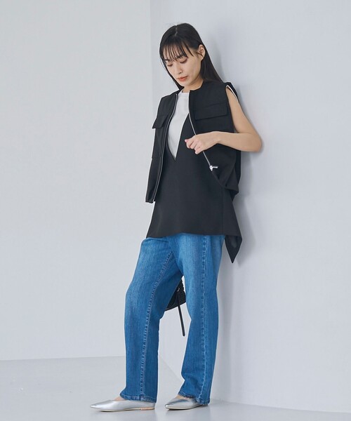 RONEL(ロネル)の「ツイードノースリーブブルゾン(その他アウター・レディース・ブラック/ライトブルー・S/M/L)」の21枚目の写真