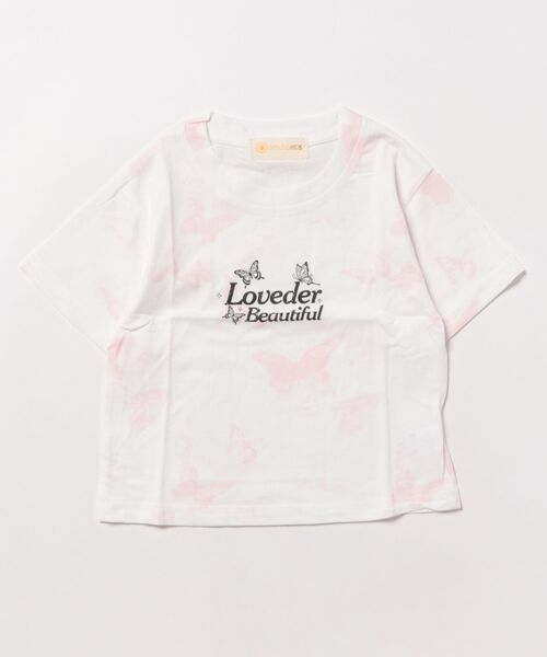 aimoha（アイモハ）の「【aimoha KIDS】カジュアルプリントTシャツ-蝶- (SS)（Tシャツ/カットソー・キッズ・グリーン系その他/イエロー/ダークグレー/ベージュ/ピンク系その他2/グレー系その他2/グレー系その他3/ライトグレー/グリーン/ホワイト系その他/ホワイト系その他3/ホワイト/ピンク/ホワイト系その他2/ベージュ系その他3/イエロー系その他2/グレー/ブラウン系その他2/ブルー系その他2/イエロー系その他/グレー系その他/チョコ/カーキ/ピンク系その他・100/110/120/130/140）」の2枚目の写真