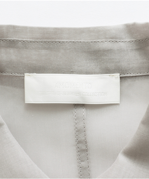 AMOMENTO（アモーメント）の「【AMOMENTO / アモーメント】 SHEER SLIM RT SHIRTS AM25SSW01SH（シャツ/ブラウス・レディース・ライトグレー・1）」の6枚目の写真