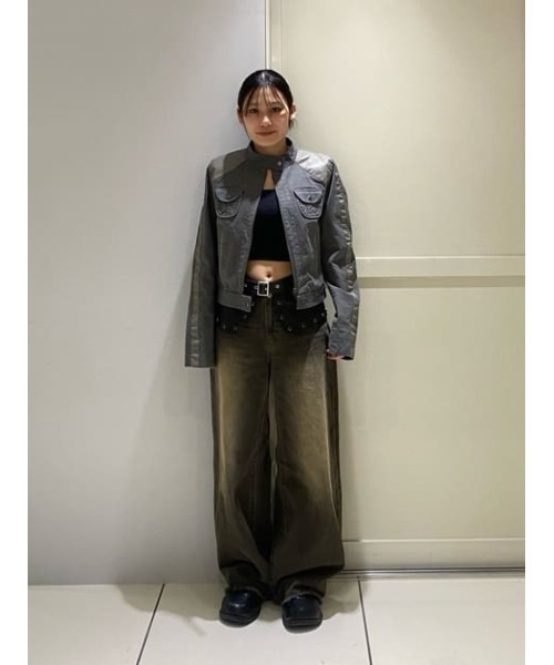 LAGUA GEM(ラグアジェム)の「STUDS WRAP スカート(スカート・レディース・ブラック/ブラウン・FREE)」の17枚目の写真
