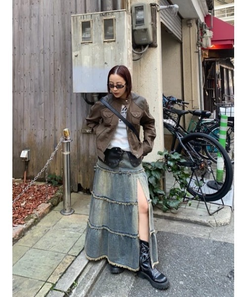 LAGUA GEM(ラグアジェム)の「STUDS WRAP スカート(スカート・レディース・ブラック/ブラウン・FREE)」の20枚目の写真