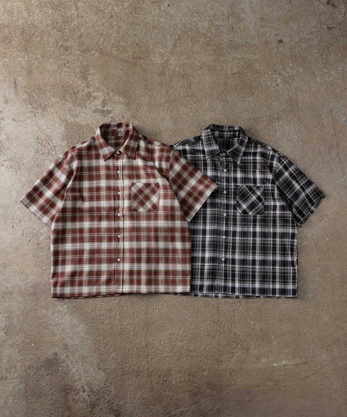 retro check shirt - レトロチェックシャツ（シャツ/ブラウス