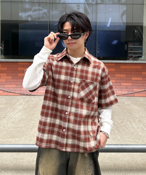 retro check shirt - レトロチェックシャツ（シャツ/ブラウス