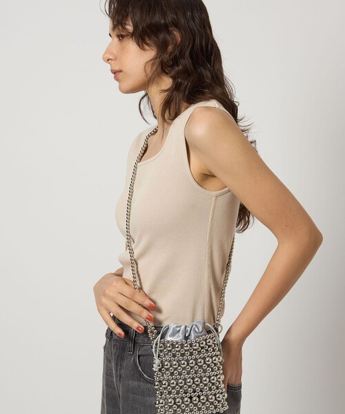 green label relaxing(グリーンレーベルリラクシング)の「デコルテ フライス タンクトップ -抗菌-(タンクトップ・レディース・レッド/ベージュ/その他1/オフホワイト/ブラック/モカ/ブラウン系・FREE)」の15枚目の写真