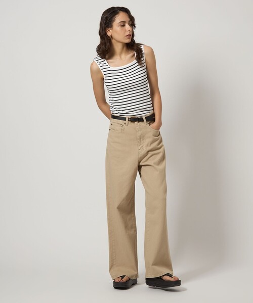 green label relaxing(グリーンレーベルリラクシング)の「デコルテ フライス タンクトップ -抗菌-(タンクトップ・レディース・レッド/ベージュ/その他1/オフホワイト/ブラック/モカ/ブラウン系・FREE)」の21枚目の写真