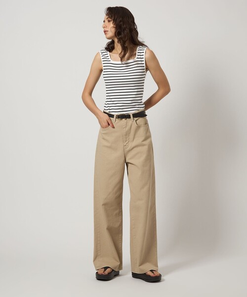 green label relaxing(グリーンレーベルリラクシング)の「デコルテ フライス タンクトップ -抗菌-(タンクトップ・レディース・レッド/ベージュ/その他1/オフホワイト/ブラック/モカ/ブラウン系・FREE)」の22枚目の写真