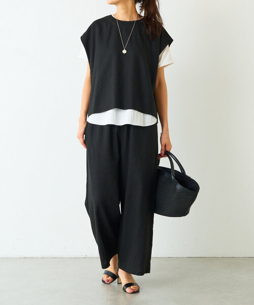 BEARDSLEY（ビアズリー）の「《2.718》コンビバスケット（トートバッグ・レディース・ベージュ/ブラック・FREE）」の5枚目の写真