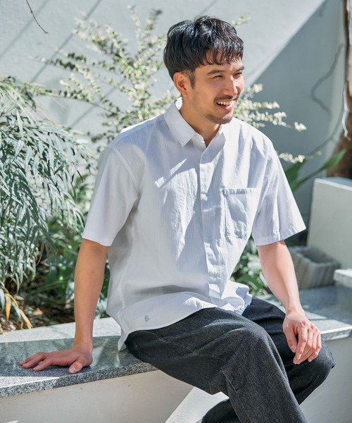 FOUND GOOD(ファウンドグッド)の「ストライプSSシャツ(シャツ/ブラウス・メンズ・ブラック/ホワイト系1/グレー系/ブルー系・XL/L/M)」の5枚目の写真