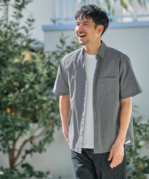 FOUND GOOD(ファウンドグッド)の「ストライプSSシャツ(シャツ/ブラウス・メンズ・ブラック/ホワイト系1/グレー系/ブルー系・XL/L/M)」の10枚目の写真