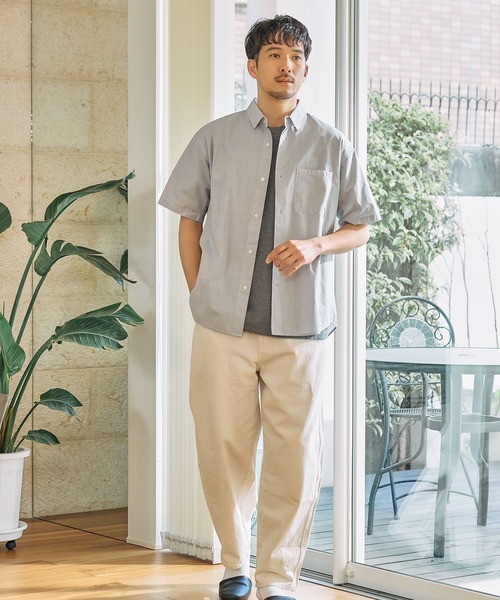 FOUND GOOD(ファウンドグッド)の「ストライプSSシャツ(シャツ/ブラウス・メンズ・ブラック/ホワイト系1/グレー系/ブルー系・XL/L/M)」の12枚目の写真