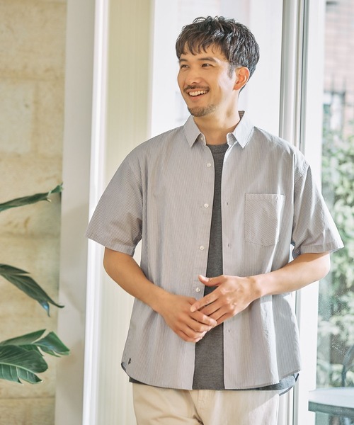 FOUND GOOD(ファウンドグッド)の「ストライプSSシャツ(シャツ/ブラウス・メンズ・ブラック/ホワイト系1/グレー系/ブルー系・XL/L/M)」の13枚目の写真