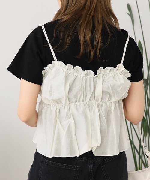 2WAY ビスチェ付きトップス（Tシャツ/カットソー）｜ROOPTOKYO（ループ