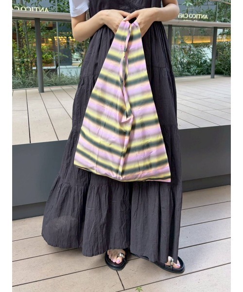 BAGGU(バグー)の「【BAGGU(バグゥ)】STAND25(エコバッグ/サブバッグ・レディース・レオパード/グリーン/オレンジ/ピンク・0)」の1枚目の写真