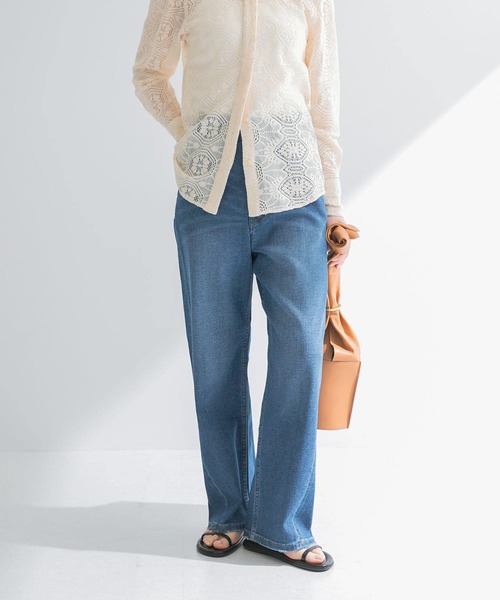 リネン　デニム　ワイドパンツ リネンワイドデニムパンツ | ファッション通販サイト NUGU
