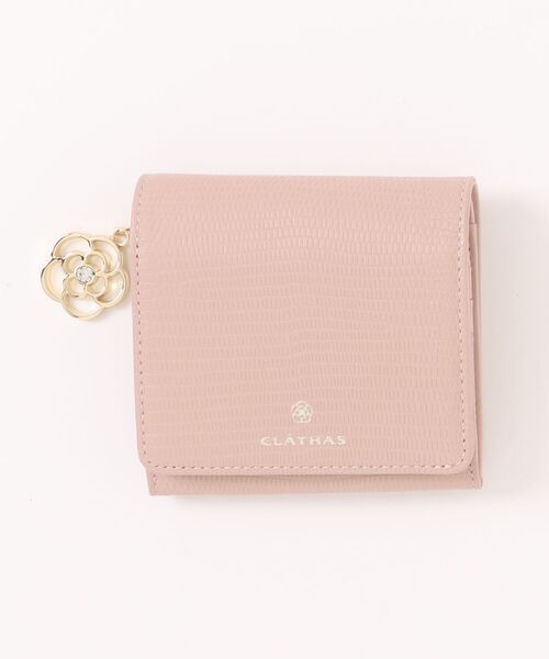 CLATHAS（クレイサス）の「ペーシュ 二つ折り財布（財布・レディース・ダークグレー/ピンク/ライム・FREE）」の3枚目の写真