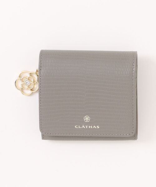 CLATHAS（クレイサス）の「ペーシュ 二つ折り財布（財布・レディース・ダークグレー/ピンク/ライム・FREE）」の2枚目の写真