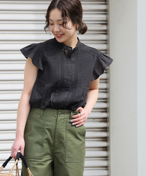 JOURNAL STANDARD relume(ジャーナルスタンダード レリューム)の「手洗い可 / フレンチフリルレースブラウス(シャツ/ブラウス・レディース・ブラック/ホワイト・FREE)」の2枚目の写真