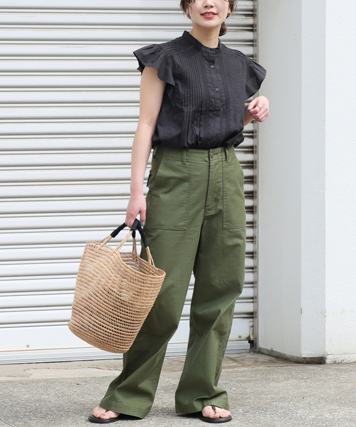 JOURNAL STANDARD relume(ジャーナルスタンダード レリューム)の「手洗い可 / フレンチフリルレースブラウス(シャツ/ブラウス・レディース・ブラック/ホワイト・FREE)」の4枚目の写真