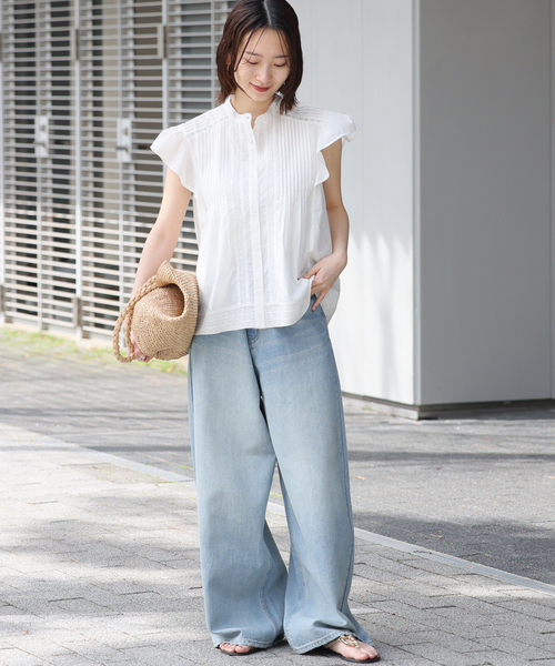 JOURNAL STANDARD relume(ジャーナルスタンダード レリューム)の「手洗い可 / フレンチフリルレースブラウス(シャツ/ブラウス・レディース・ブラック/ホワイト・FREE)」の11枚目の写真