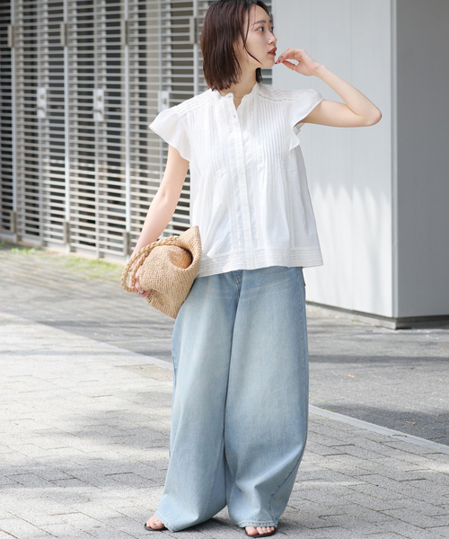JOURNAL STANDARD relume(ジャーナルスタンダード レリューム)の「手洗い可 / フレンチフリルレースブラウス(シャツ/ブラウス・レディース・ブラック/ホワイト・FREE)」の12枚目の写真