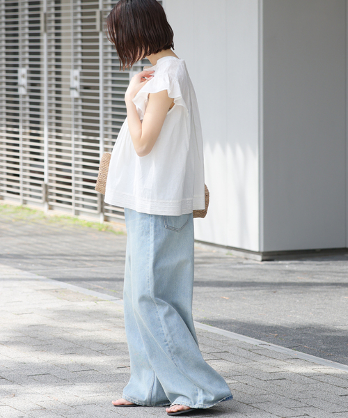 JOURNAL STANDARD relume(ジャーナルスタンダード レリューム)の「手洗い可 / フレンチフリルレースブラウス(シャツ/ブラウス・レディース・ブラック/ホワイト・FREE)」の13枚目の写真