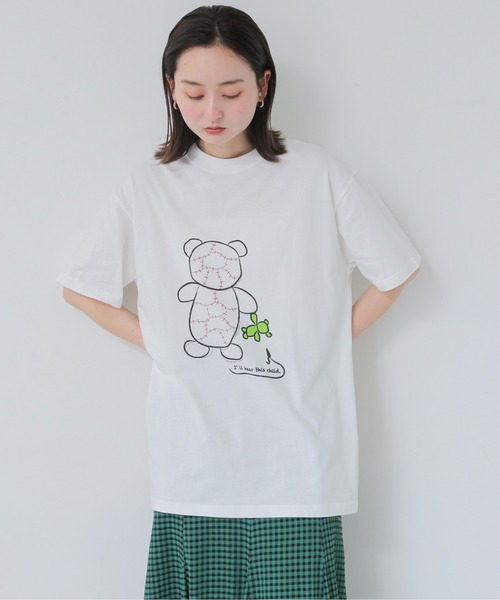 UNIT CHEST（ユニットチェスト）の「【UNIT CHEST】unique unisex T-shirt　VTFAコラボT ”The kindness I received.” by RIO TAKENAKA（Tシャツ/カットソー・レディース・ホワイト/ブラック・L/M/S）」の3枚目の写真