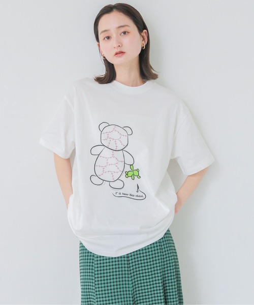 UNIT CHEST（ユニットチェスト）の「【UNIT CHEST】unique unisex T-shirt　VTFAコラボT ”The kindness I received.” by RIO TAKENAKA（Tシャツ/カットソー・レディース・ホワイト/ブラック・L/M/S）」の6枚目の写真