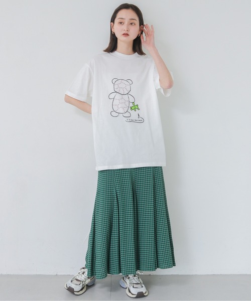 UNIT CHEST（ユニットチェスト）の「【UNIT CHEST】unique unisex T-shirt　VTFAコラボT ”The kindness I received.” by RIO TAKENAKA（Tシャツ/カットソー・レディース・ホワイト/ブラック・L/M/S）」の7枚目の写真