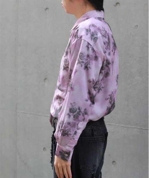 AXES-X(アクシーズエックス)の「タイ付ボカシローズシャツ(シャツ/ブラウス・メンズ・パープル/グレー/ピンク・MEDIUM/LARGE/X-LARGE)」の5枚目の写真