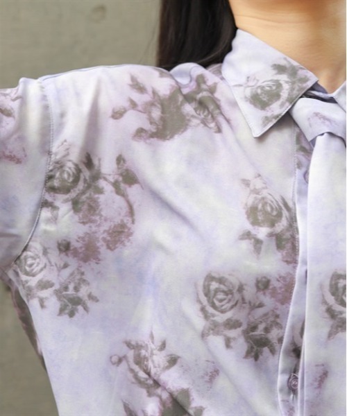 AXES-X(アクシーズエックス)の「タイ付ボカシローズシャツ(シャツ/ブラウス・メンズ・パープル/グレー/ピンク・MEDIUM/LARGE/X-LARGE)」の8枚目の写真
