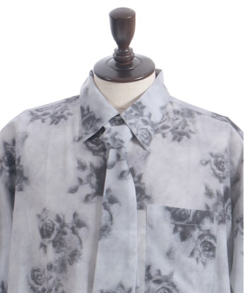 AXES-X(アクシーズエックス)の「タイ付ボカシローズシャツ(シャツ/ブラウス・メンズ・パープル/グレー/ピンク・MEDIUM/LARGE/X-LARGE)」の14枚目の写真