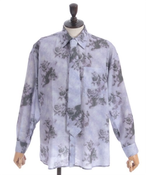 AXES-X(アクシーズエックス)の「タイ付ボカシローズシャツ(シャツ/ブラウス・メンズ・パープル/グレー/ピンク・MEDIUM/LARGE/X-LARGE)」の16枚目の写真